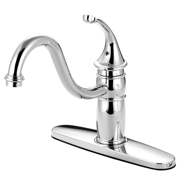 Kingston Brass 8" Centerset Kitchen Faucet W/out Sprayer, Chrome KB1571GLLS - main
